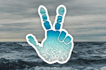 J Wave Hand Waterproof Vinyl Sticker Decal Art