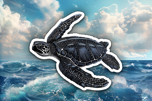 Leatherback Sea Turtle Waterproof Vinyl Sticker Decal Art