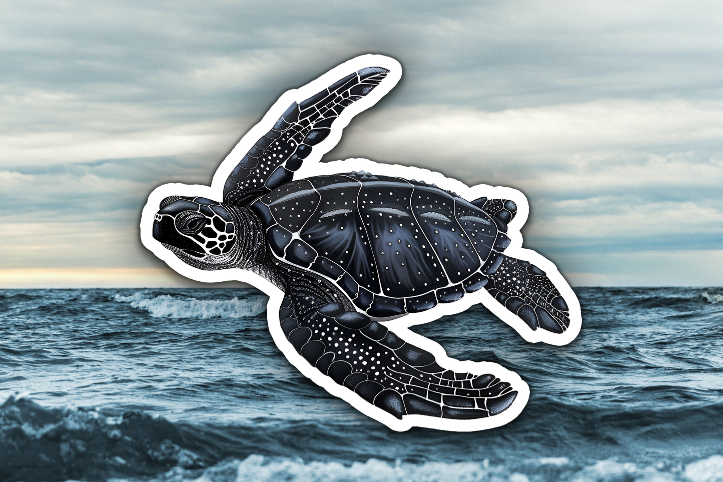 Leatherback Sea Turtle Waterproof Vinyl Sticker Decal Art