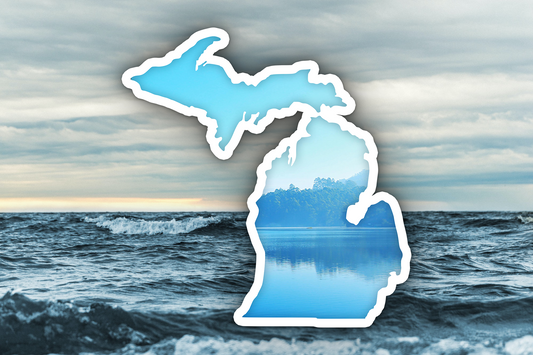 Michigan Blue Waterproof Vinyl Car Sticker Decal Art