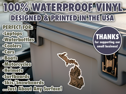 Michigan Dirt Waterproof Vinyl Car Sticker Decal Art