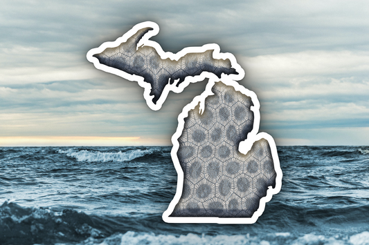 Michigan Petoskey Stone Waterproof Vinyl Car Sticker Decal Art