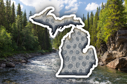Michigan Petoskey Stone Waterproof Vinyl Car Sticker Decal Art