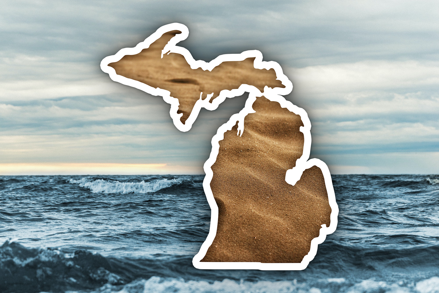 Michigan Sand Dune Waterproof Vinyl Car Sticker Decal Art