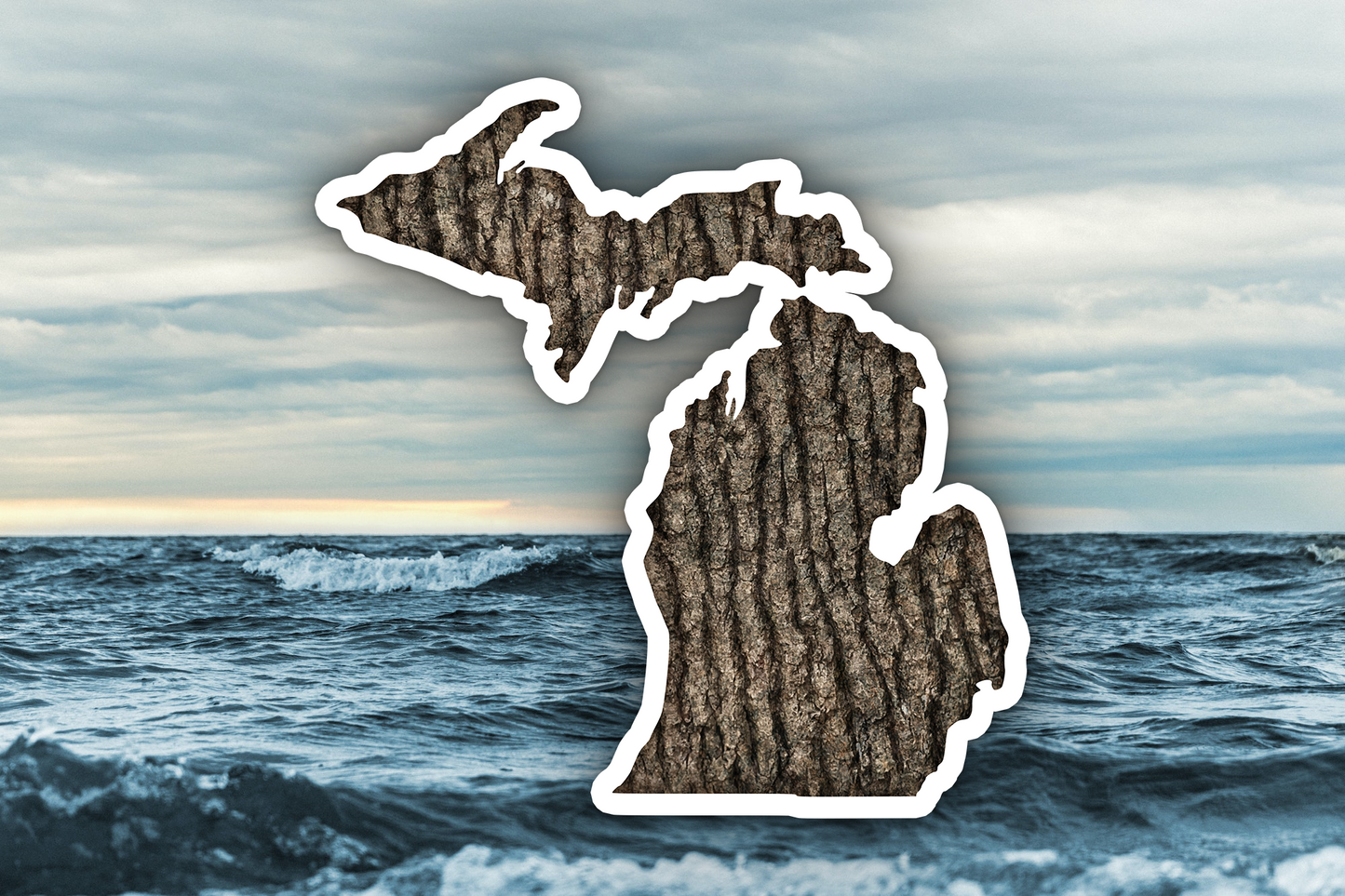 Michigan Tree Bark Waterproof Vinyl Car Sticker Decal Art