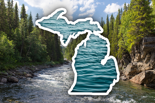 Michigan Water Waterproof Vinyl Car Sticker Decal Art