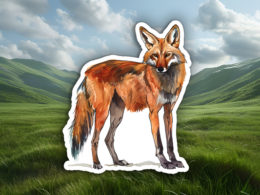 Maned Wolf Waterproof Vinyl Sticker Decal Art