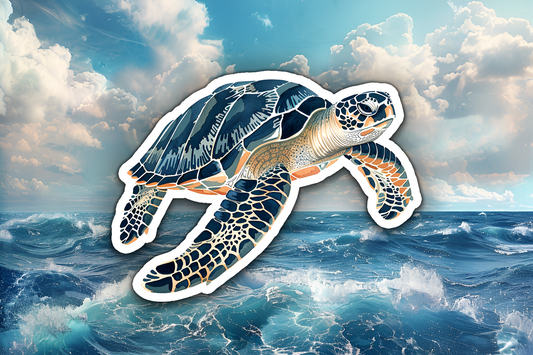 Sea Turtle Waterproof Vinyl Sticker Decal Art