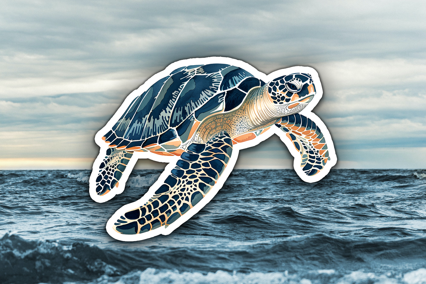 Sea Turtle Waterproof Vinyl Sticker Decal Art