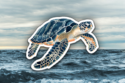 Sea Turtle Waterproof Vinyl Sticker Decal Art