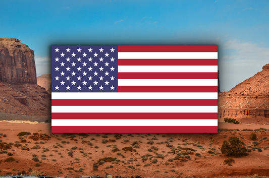 USA Flag Sticker Decal Waterproof Vinyl