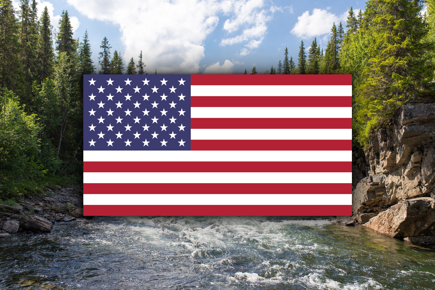 USA Flag Sticker Decal Waterproof Vinyl
