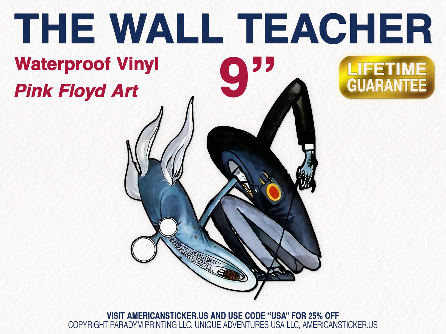 Pink Floyd The Wall Teacher Waterproof Vinyl Sticker Decal Art