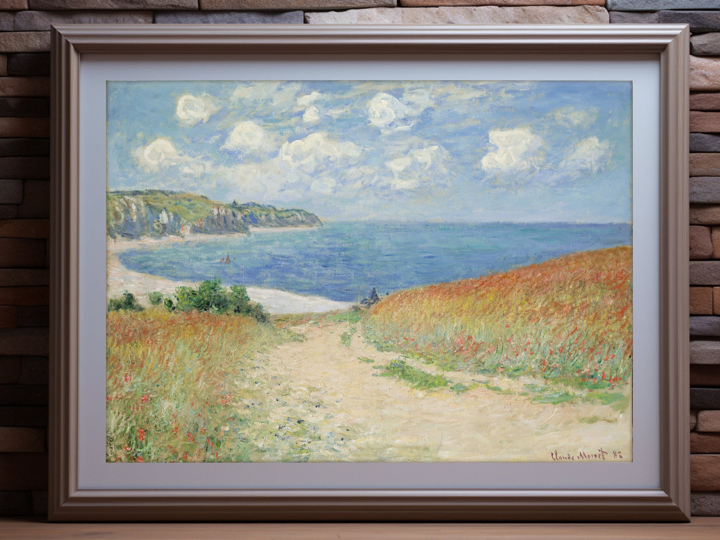 Path in the Wheat Fields at Pourville - Claude Monet Art Print