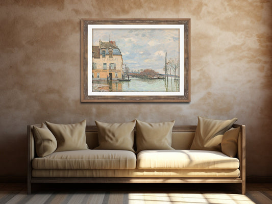 Flood at Port-Marly Fine Art Print - Alfred Sisley Reproduction