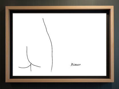 Picasso Line Art Drawing Print - Female Form (1909) Femme Picasso Reproduction
