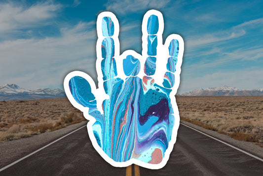 Jerry Garcia Blue Hand Waterproof Vinyl Sticker Decal Grateful Dead Art Jerry Garcia Sticker