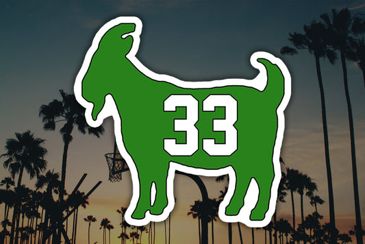 Larry Bird Green Goat 33 Waterproof Vinyl Sticker Decal Art