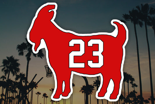 Michael Jordan Red Goat 23 Waterproof Vinyl Sticker Decal Art