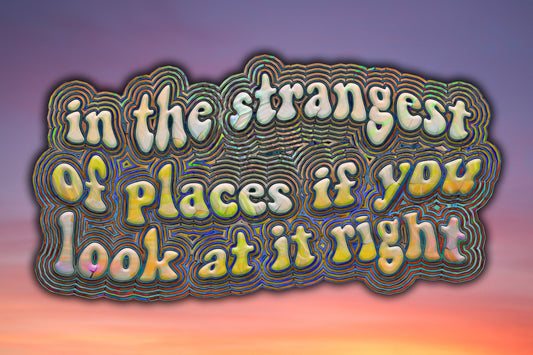 Strangest of Places Scarlet Begonias Waterproof Vinyl Sticker Decal Grateful Dead Lyric Art