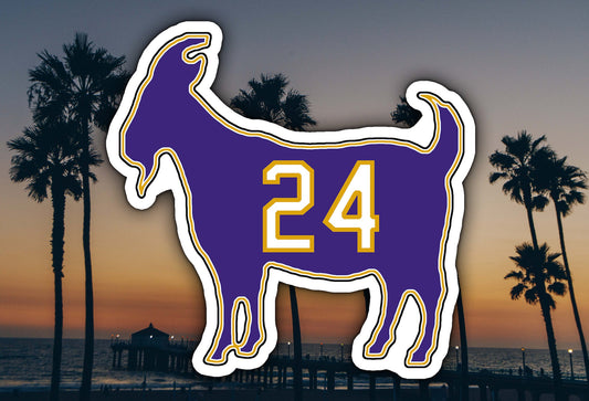 Kobe Bryant Purple Goat 24 Waterproof Vinyl Sticker Decal Art