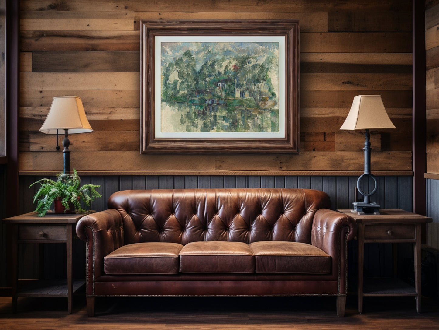 At the Water's Edge Fine Art Print - Paul Cézanne Reproduction