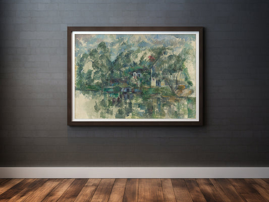 At the Water's Edge Fine Art Print - Paul Cézanne Reproduction