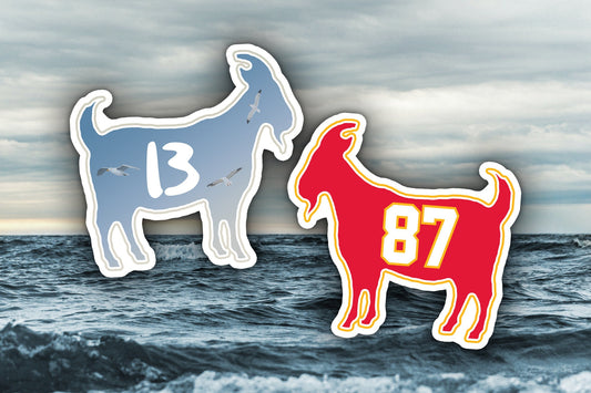 Taylor Swift Travis Kelce Goat Combo Waterproof Vinyl Sticker Decal Art
