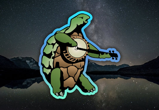 Terrapin Turtle With Banjo Waterproof Vinyl Sticker Decal Grateful Dead Lyric Art