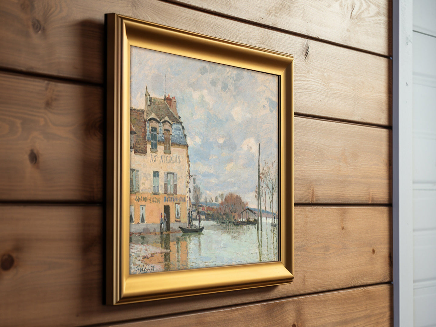Flood at Port-Marly Fine Art Print - Alfred Sisley Reproduction