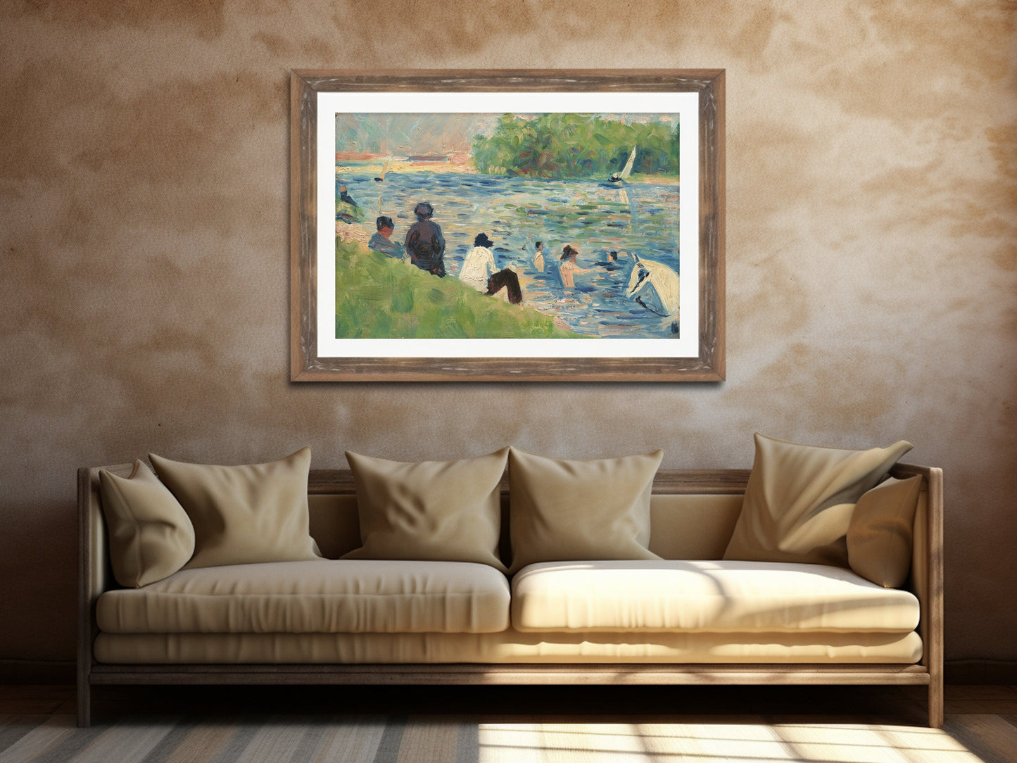 Bathers (Study for "Bathers at Asnières") Fine Art Print - Georges Seurat Reproduction