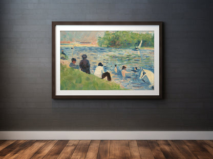 Bathers (Study for "Bathers at Asnières") Fine Art Print - Georges Seurat Reproduction