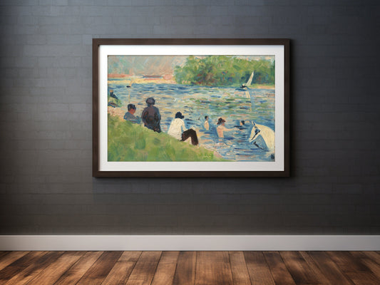 Bathers (Study for "Bathers at Asnières") Fine Art Print - Georges Seurat Reproduction