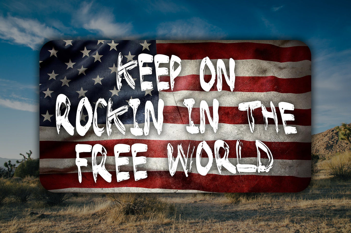 Keep On Rockin In The Free World Neil Young Waterproof Vinyl Sticker Lyric Art