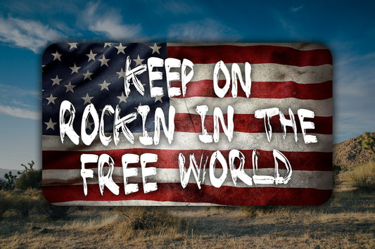 Keep On Rockin In The Free World Neil Young Waterproof Vinyl Sticker Lyric Art