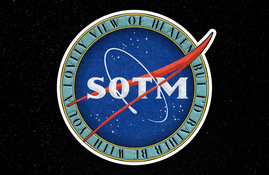 Standing On The Moon Retro Nasa Logo Waterproof Vinyl Sticker Decal Grateful Dead Lyric Art