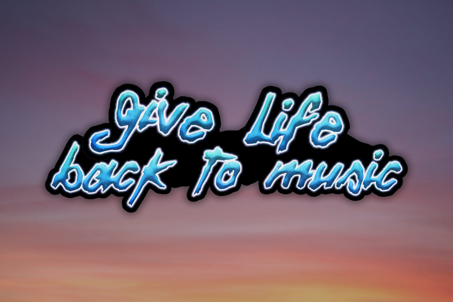 Give Life Back To Music Waterproof Vinyl Sticker Decal Daft Punk Lyric Art