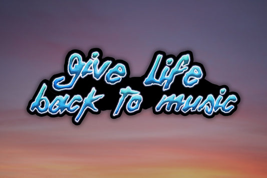 Give Life Back To Music Waterproof Vinyl Sticker Decal Daft Punk Lyric Art