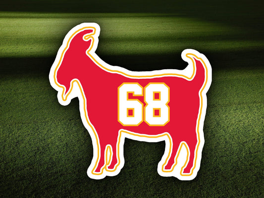 Will Shields Goat 68 Chiefs Waterproof Vinyl Sticker Decal Art