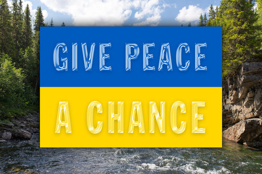 Ukraine Flag Decal Sticker Give Peace A Chance
