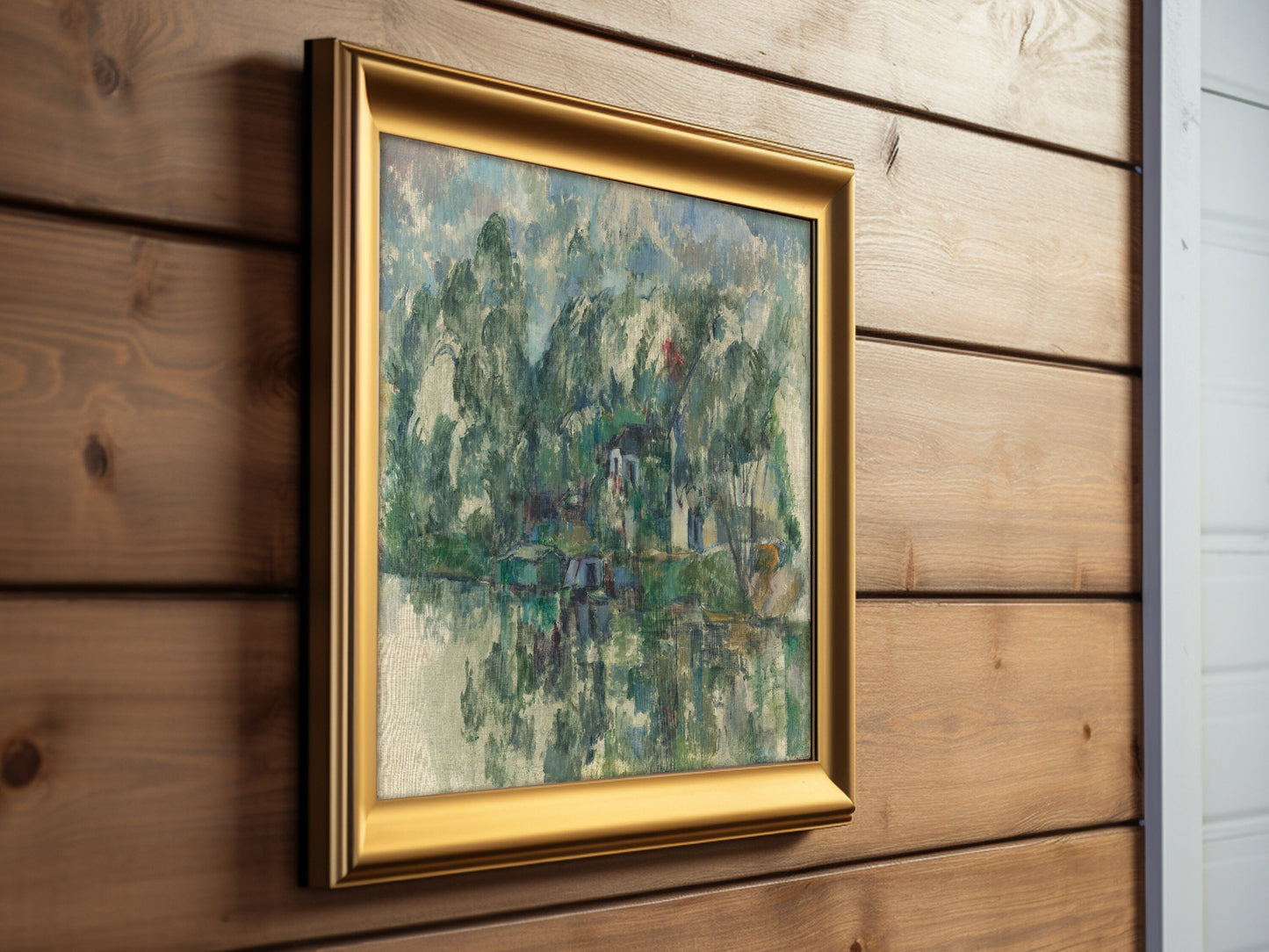 At the Water's Edge Fine Art Print - Paul Cézanne Reproduction