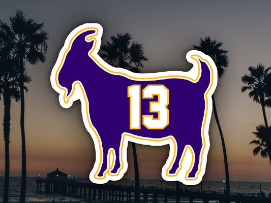 Wilt Chamberlain Goat 13 Waterproof Vinyl Sticker Decal Art