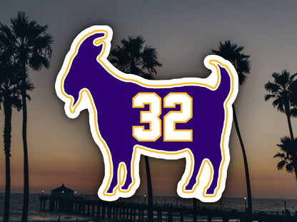 Magic Johnson Goat 32 Waterproof Vinyl Sticker Decal Art