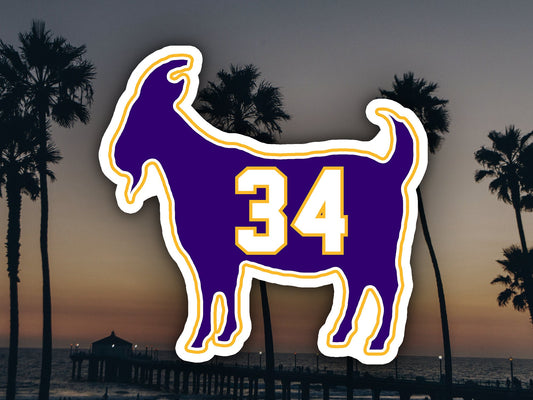 Shaquille O'Neil Goat 34 Waterproof Vinyl Sticker Decal Art