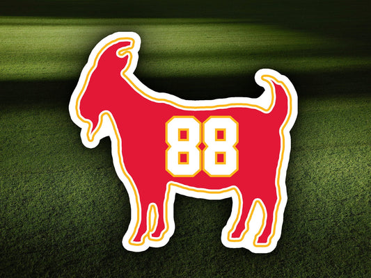 Tony Gonzalez Goat 88 Chiefs Waterproof Vinyl Sticker Decal Art