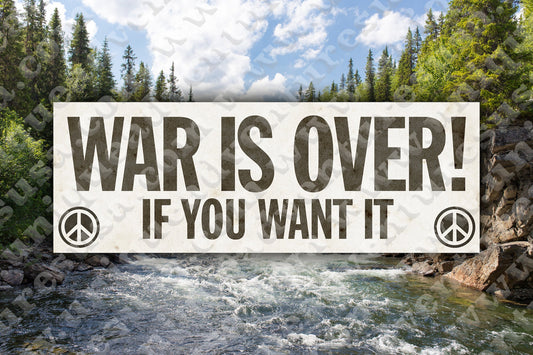 War Is Over! If You Want It Waterproof Vinyl Sticker Decal John Lennon Lyric Art