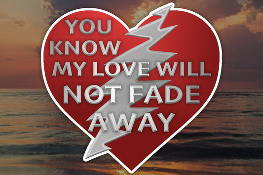 You Know My Love Will Not Fade Away Waterproof Vinyl Sticker Decal Grateful Dead