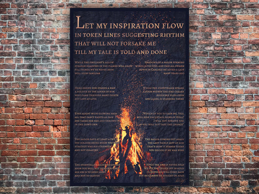 Lady With A Fan Terrapin Station Medley Poster Grateful Dead Lyric Art