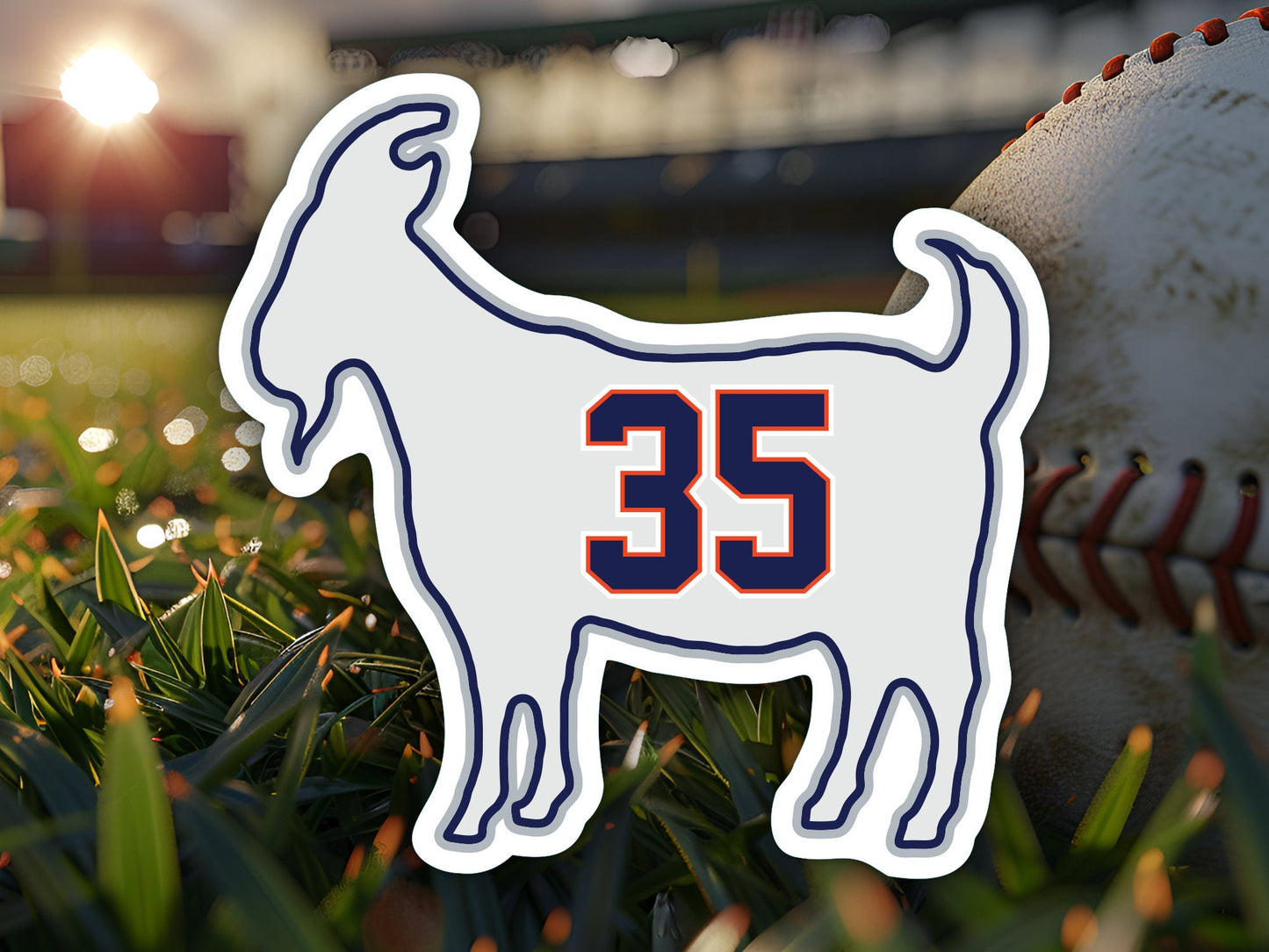 Justin Verlander Goat 35 Waterproof Vinyl Sticker Decal Art