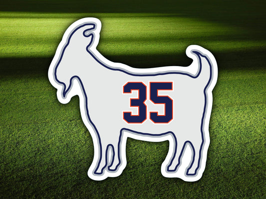 Justin Verlander Goat 35 Waterproof Vinyl Sticker Decal Art